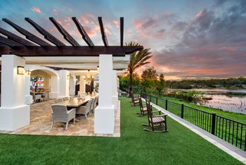 Outdoor Poolside Dining at Town Trelago, Maitland, Florida